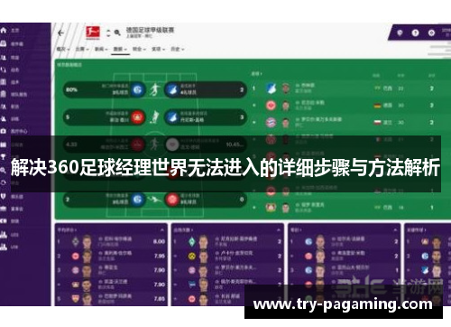 解决360足球经理世界无法进入的详细步骤与方法解析