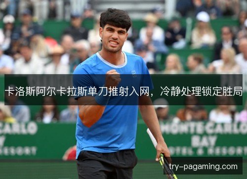 卡洛斯阿尔卡拉斯单刀推射入网，冷静处理锁定胜局